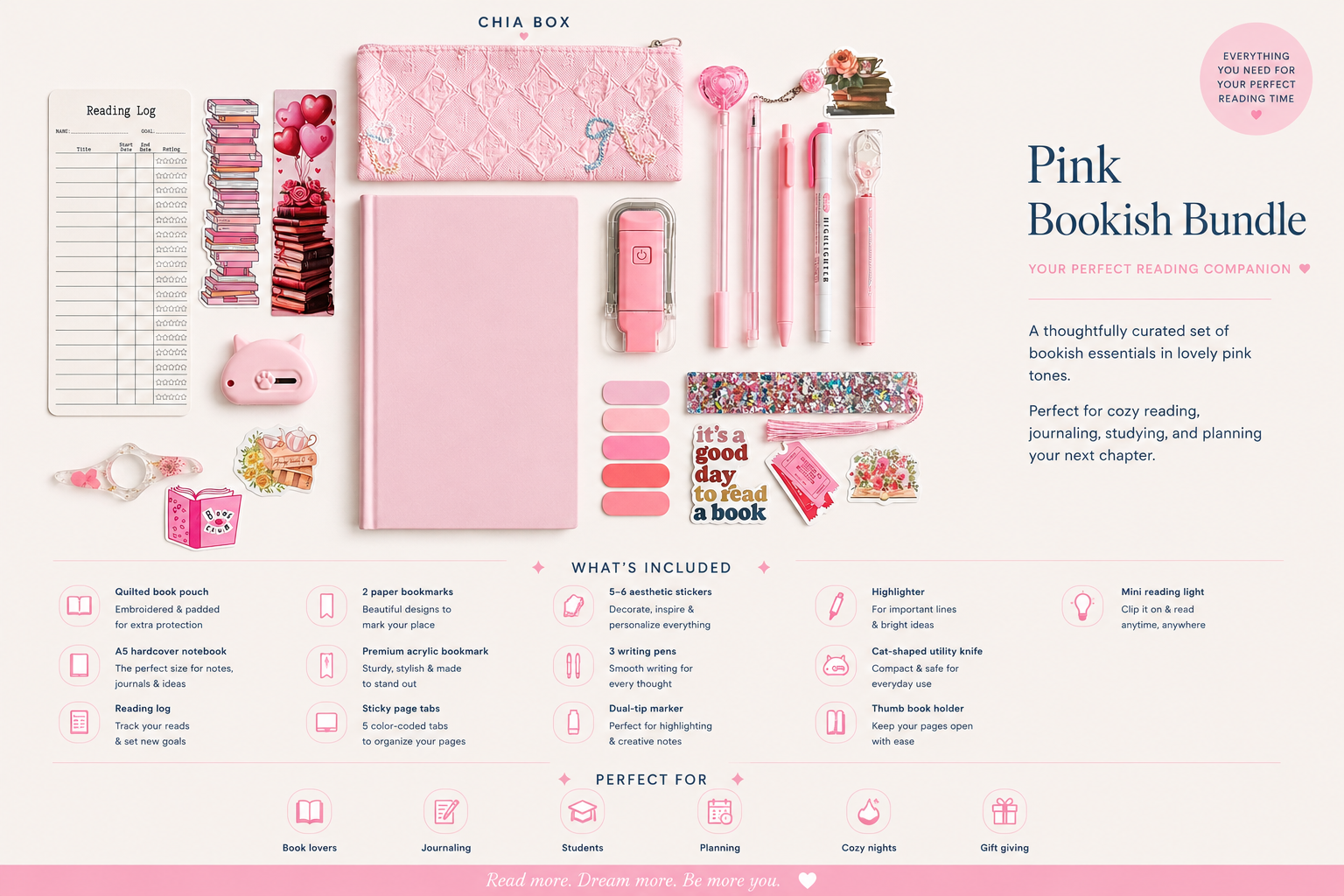 🌷Pink Bookish Bundle